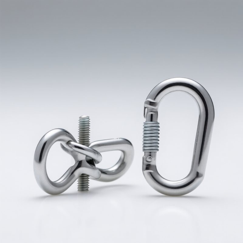 Karabinerhaken Ø10 mm INOX mit Sicherung